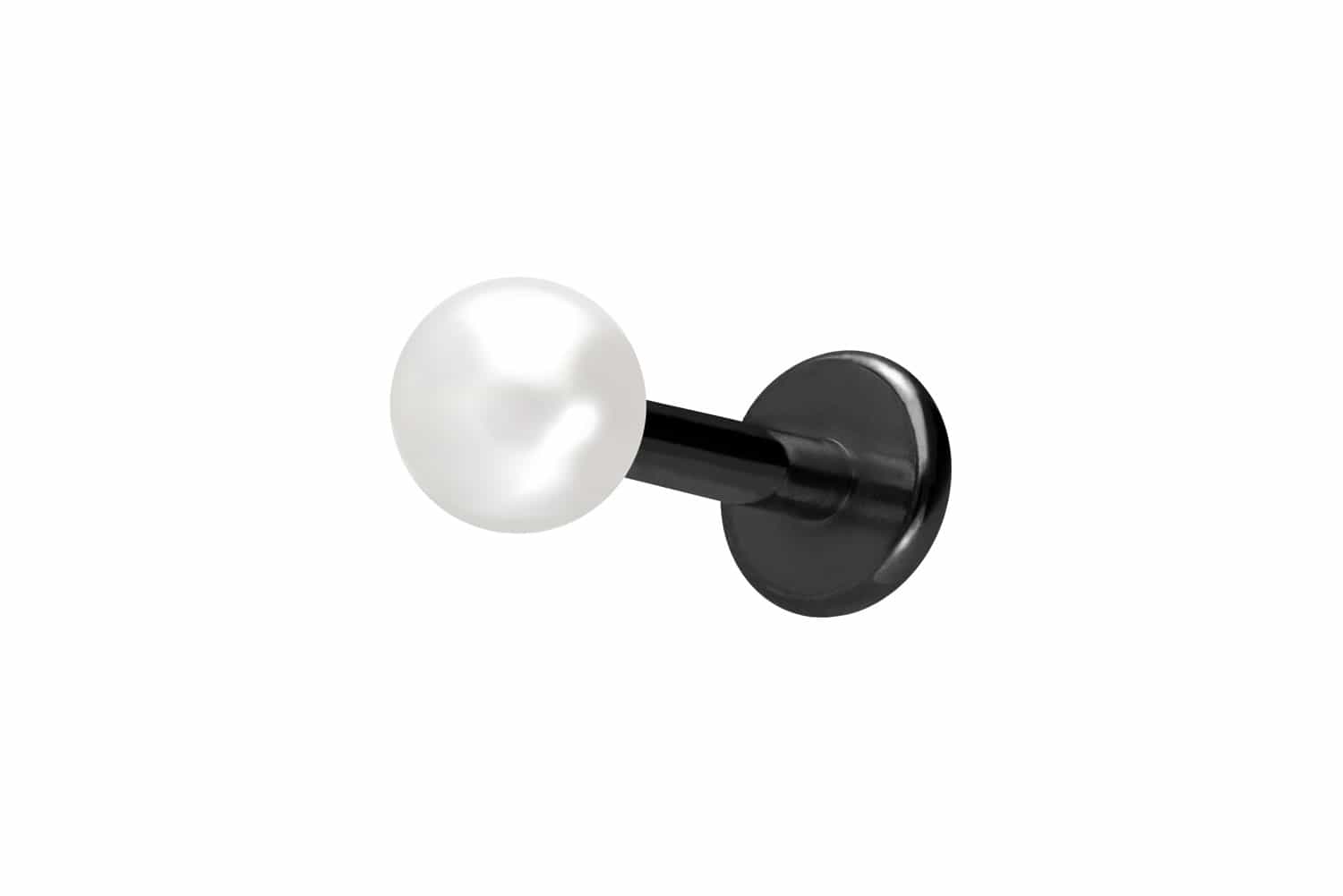 Titan Labret Piercing mit Innengewinde SYNTHETISCHE PERLE